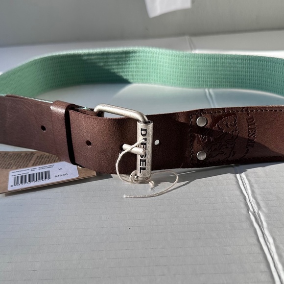 Diesel leather combined  belt size 85/34 NWT made in Italy - Picture 1 of 12
